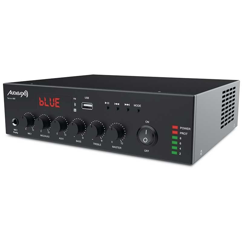 Audibax Dayton 60BT - Amplificador Línea de 100V y 4 - 16 Ω - 60W USB, FM y Bluetooth - Tempo Shop