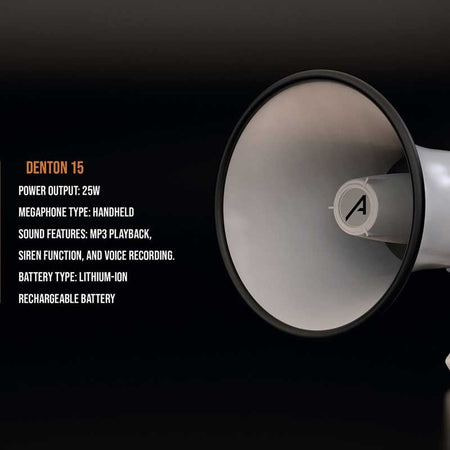 Audibax Denton 15 - Megáfono de Mano - Tempo Shop