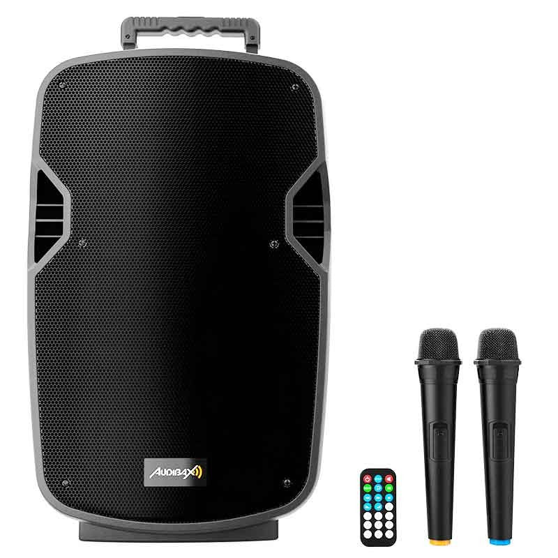 Audibax Denver 12 - Altavoz PA Portátil con 2 Micros y Batería