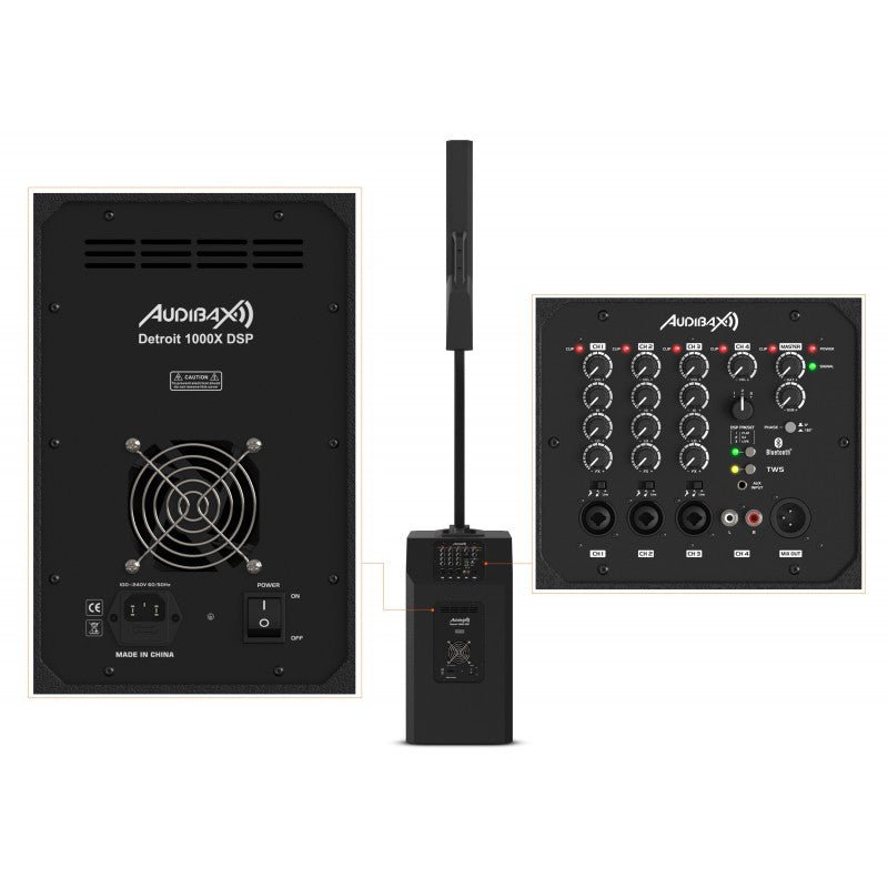 Audibax Detroit 1000X DSP - Altavoz Columna PA 1000W - Tempo Shop