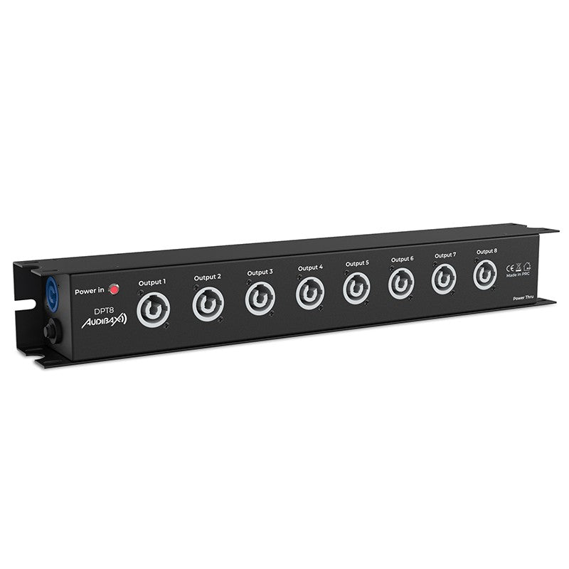 Audibax DPT8 - Distribuidor de Energía 16A con 8 Salidas PowerCON