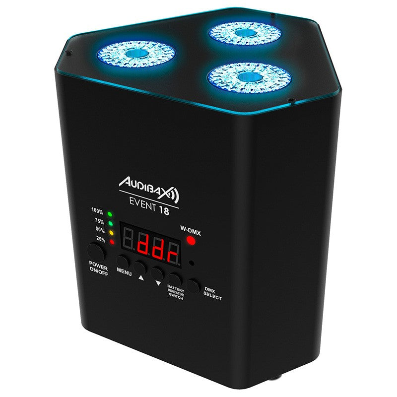 Audibax Event 18 - Foco LED a Batería RGBWA+UV 6 en 1