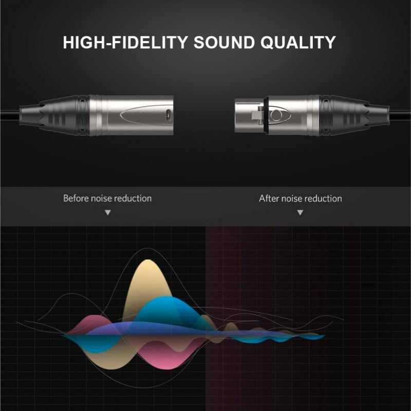 Audibax Evolution 10154400 - Cable XLR Macho - XLR Hembra 10m Negro - Tempo Shop