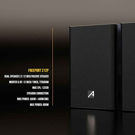 Audibax Freeport 212P - Set 2 Altavoces Pasivo 12" 400W + 400W - Tempo Shop