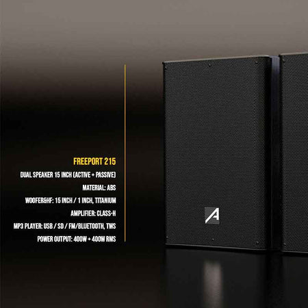 Audibax Freeport 215 - Set altavoces 400+400W - Tempo Shop
