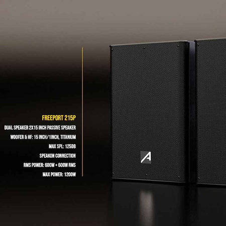 Audibax Freeport 215P - Set 2 Altavoces Pasivo 15" 600W + 600W - Tempo Shop