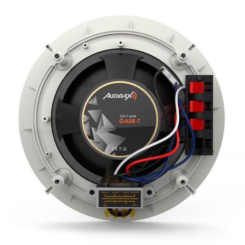Audibax GA08 - T - Altavoz Techo Empotrable Blanco 8" 2 Vías Línea 100V - Tempo Shop