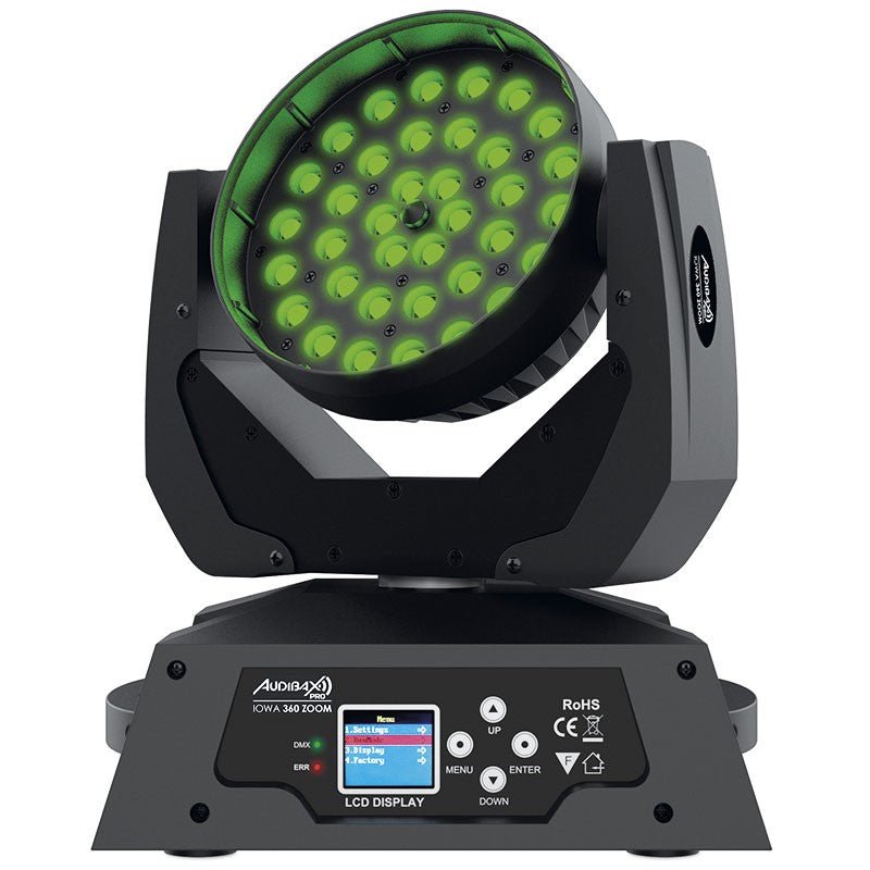 Audibax Iowa 360 Zoom - Cabeza Móvil 36 LED RGBW 10W - Tempo Shop