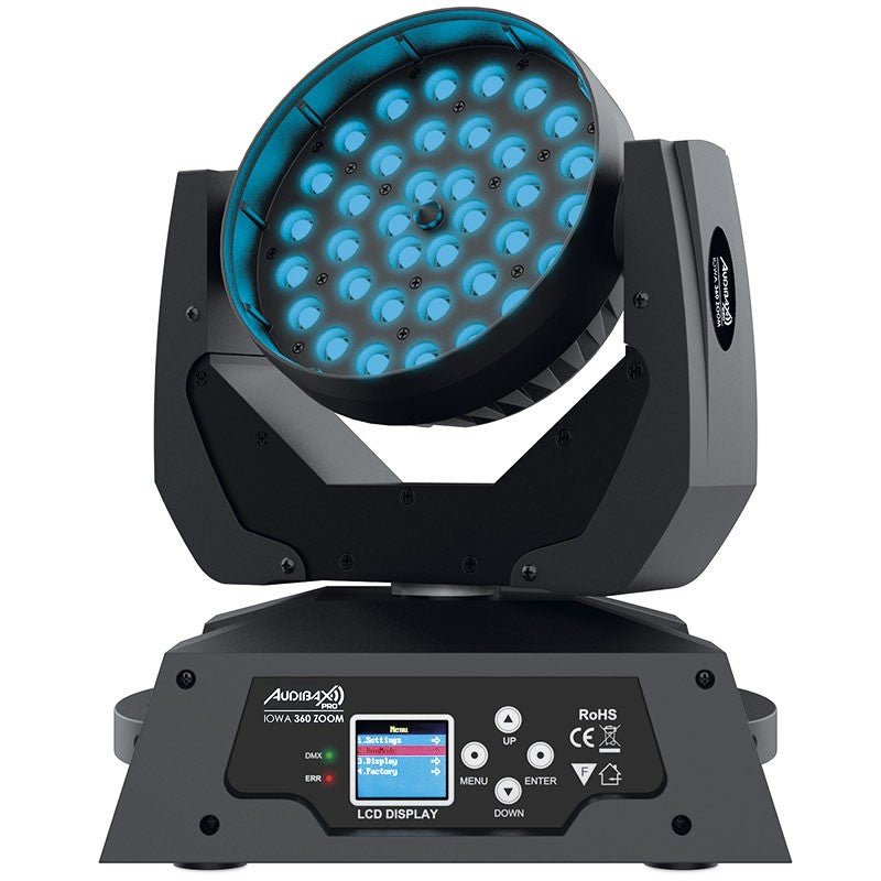 Audibax Iowa 360 Zoom - Cabeza Móvil 36 LED RGBW 10W - Tempo Shop