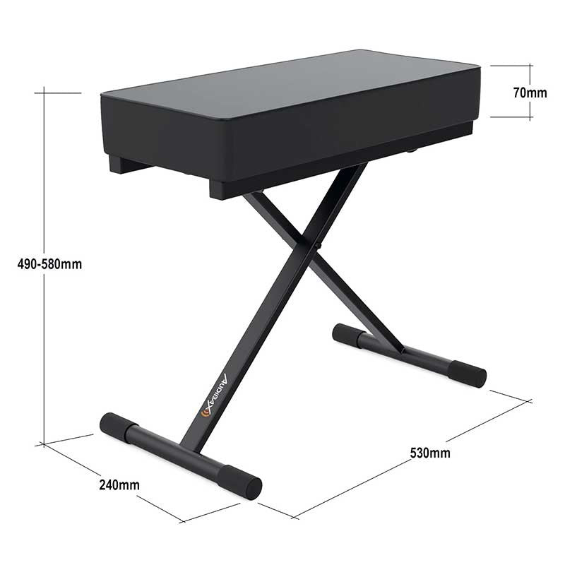 Audibax KB150 - Banco Plegable para Piano Teclado - Tempo Shop