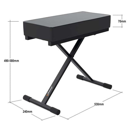 Audibax KB150 - Banco Plegable para Piano Teclado - Tempo Shop