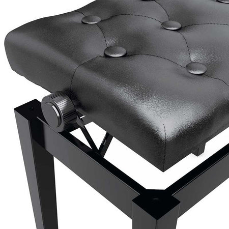 Audibax KB500B - Banco para Piano / Teclado Ajustable Regulable Acolchado Negro - Tempo Shop