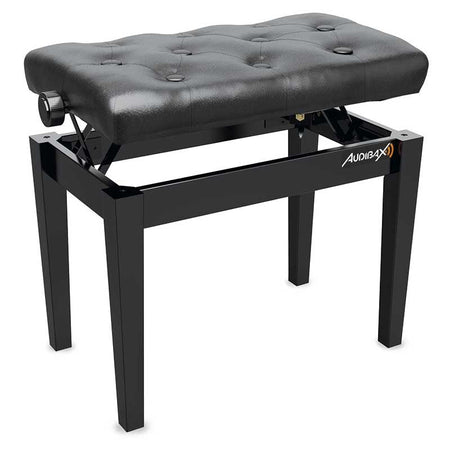 Audibax KB500B - Banco para Piano / Teclado Ajustable Regulable Acolchado Negro - Tempo Shop
