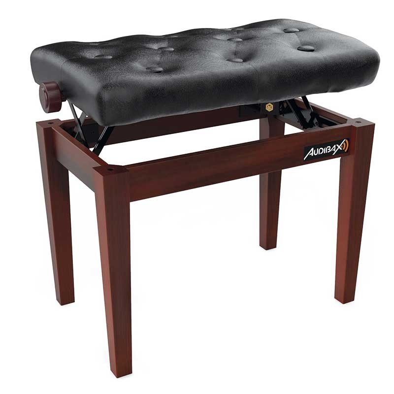 Audibax KB500RW - Banco para Piano / Teclado Ajustable Regulable Acolchado Palisandro - Tempo Shop