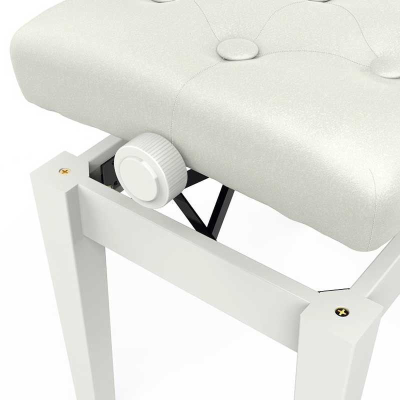 Audibax KB500W - Banco Piano / Teclado Ajustable Regulable Acolchado Blanco - Tempo Shop