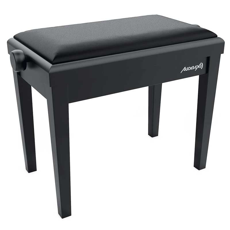 Audibax KB600 Black - Banco para Piano Teclado Ajustable Regulable Acolchado - Tempo Shop