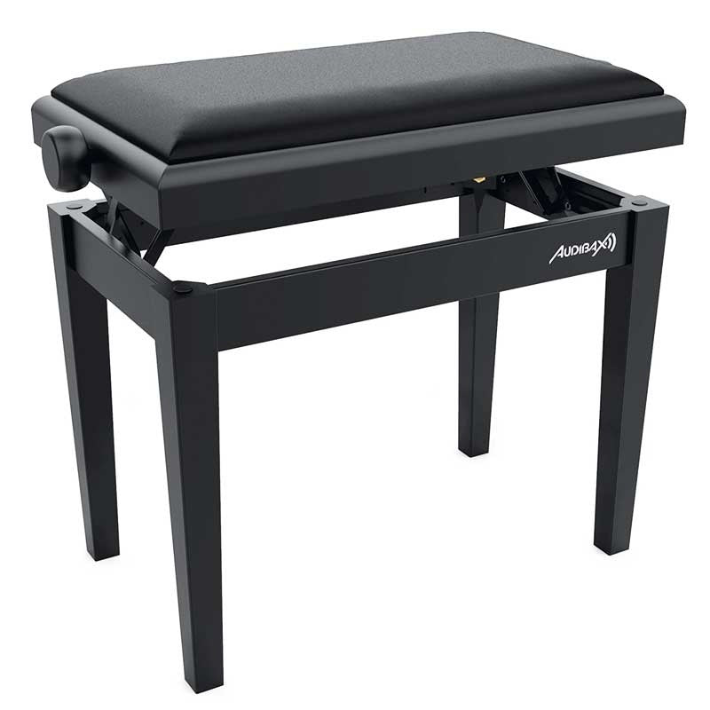 Audibax KB600 Black - Banco para Piano Teclado Ajustable Regulable Acolchado - Tempo Shop