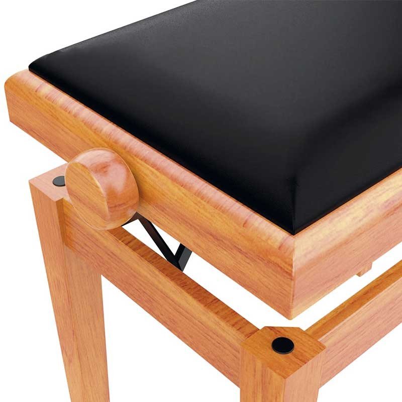 Audibax KB600 Oak - Banco para Piano Teclado Ajustable Regulable Acolchado Roble - Tempo Shop