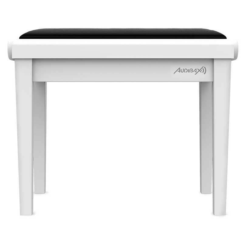 Audibax KB600 White - Banco para Piano Teclado Ajustable Regulable Acolchado - Tempo Shop