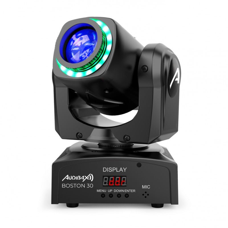 Audibax Kit 2 Boston 30 Ring + Flightcase - Cabezas Móviles Spot 30w Anillo LED + Flightcase - Tempo Shop