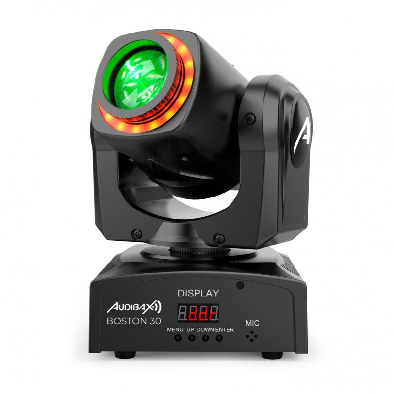 Audibax Kit 4 Boston 30 Ring + Flightcase - Cabezas Móviles Spot 30w Anillo LED + Flightcase - Tempo Shop