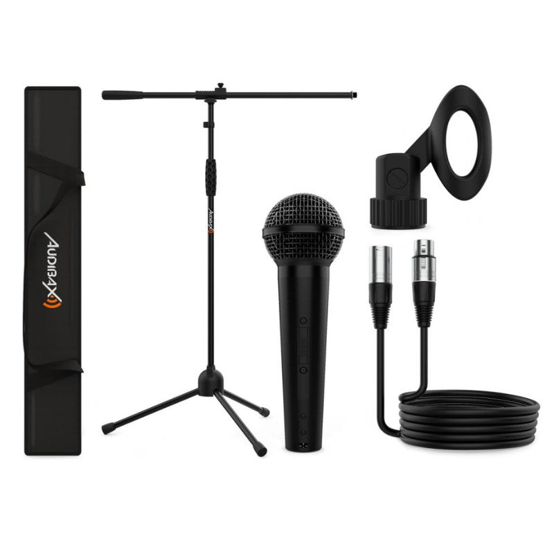 Audibax Kit Micrófono + Soporte + Pinza + Cable 6m + Bolsa - Equipo Completo