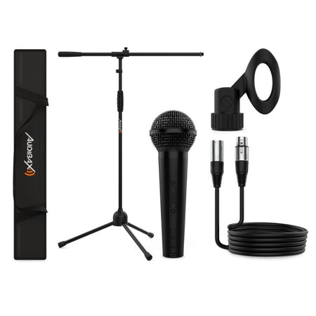 Audibax Kit Micrófono + Soporte + Pinza + Cable 6m + Bolsa - Equipo Completo