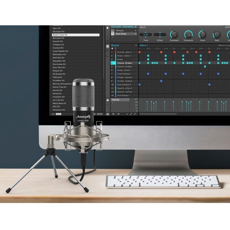 Audibax London 800 USB Silver - Pack Micrófono USB Pack para Podcast / Grabación / Gamers - Tempo Shop