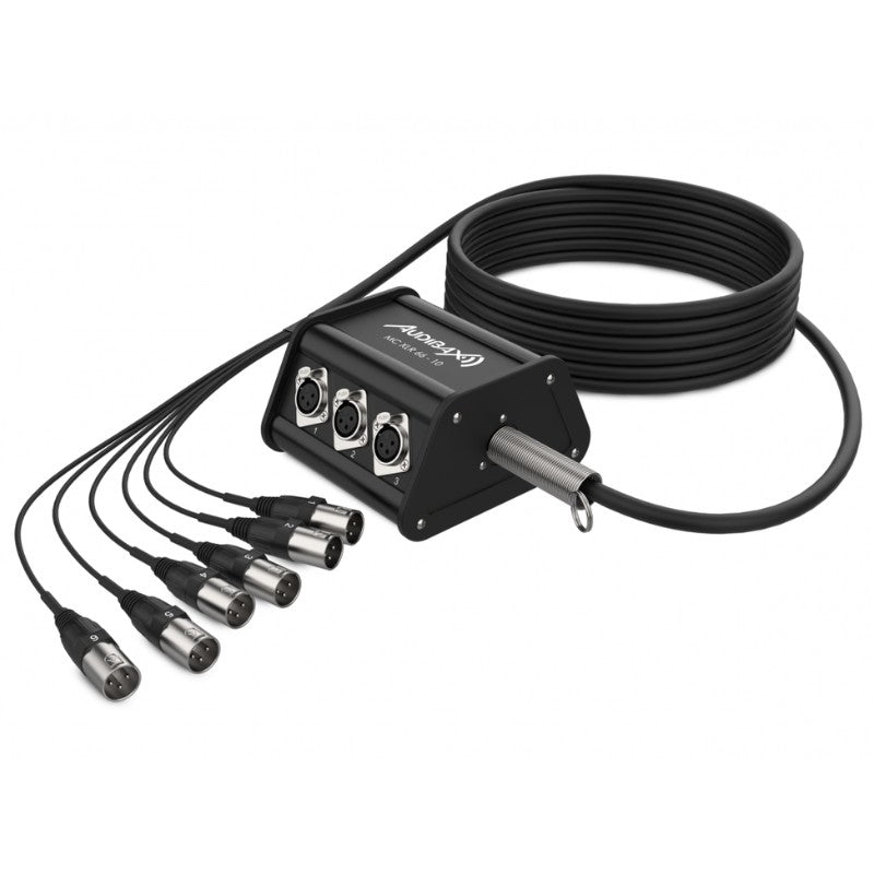 Audibax MC XLR 66 - 10 - Cajetín de Escenario 6 Entradas XLR 10m - Tempo Shop