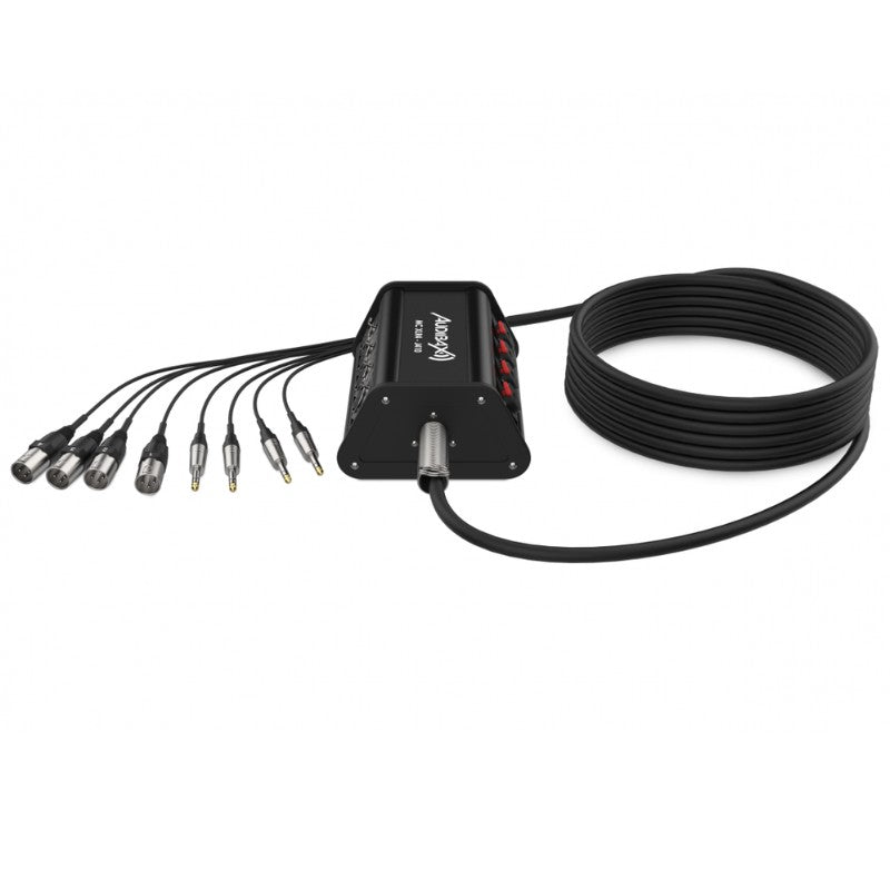 Audibax MC XLR4 J4 - Cajetín Escenario 4 XLR Entrada + 4 Jacks 10m - Tempo Shop