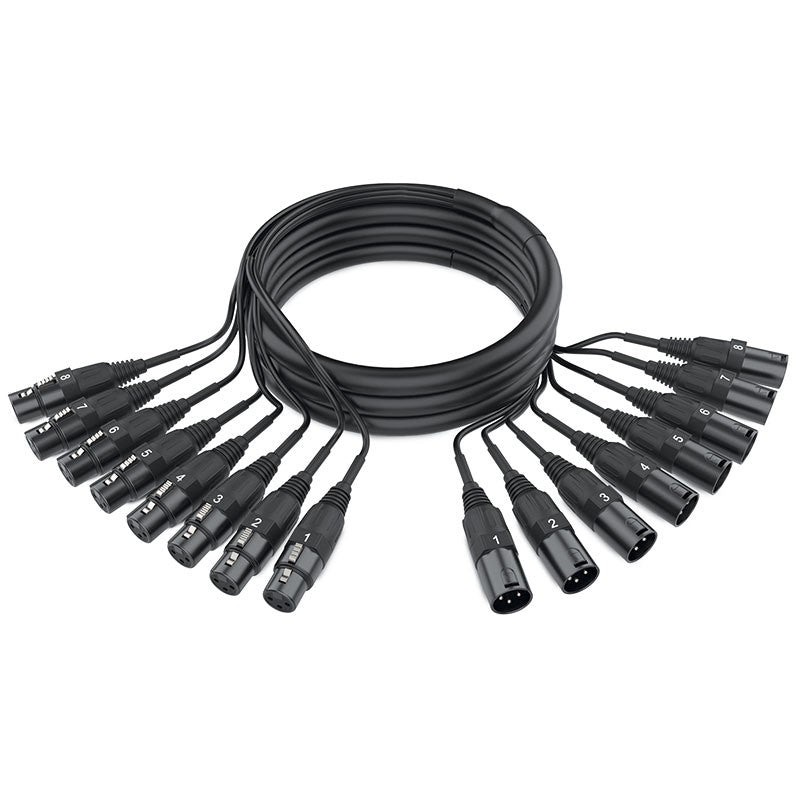 Audibax MC - XLR8–3M - Cable Multicore 8 XLR Macho 8 XLR Hembra - Tempo Shop