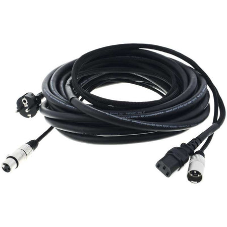 Audibax MCXXP10 - Cable XLR Macho a XLR Hembra 10m + Toma 220 V - Tempo Shop