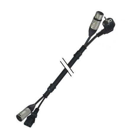 Audibax MCXXP20 - Cable XLR Macho a XLR Hembra 20m + Toma 220 V - Tempo Shop
