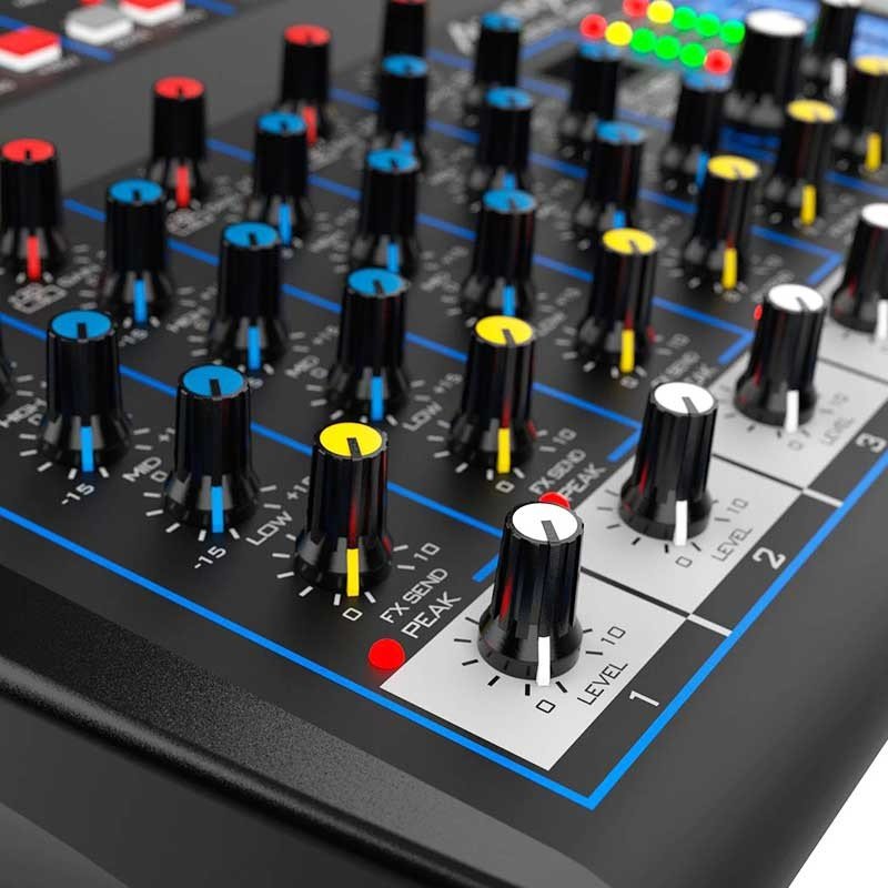 Audibax MG06 USB - Mesa Mezclas 6 canales con Bluetooth, MP3 ,USB Rec y Efectos - Tempo Shop