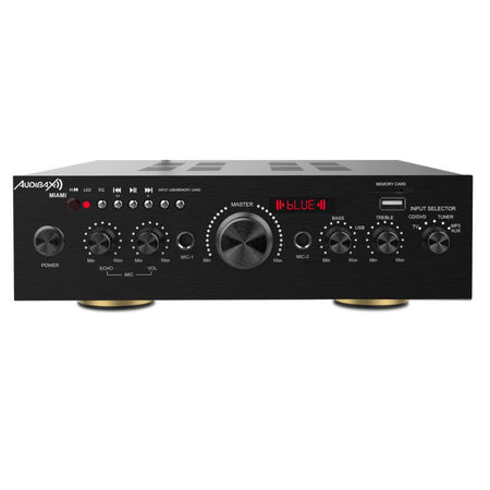 Audibax Miami - Amplificador Karaoke Bluetooth 100W + 100W Mando a distancia - Tempo Shop