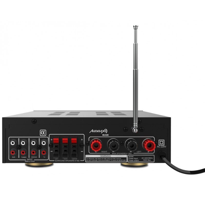 Audibax Miami - Amplificador Karaoke Bluetooth 100W + 100W Mando a distancia - Tempo Shop