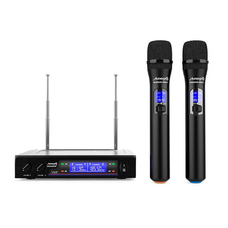 Audibax Missouri 2000 - Micrófono Doble Inalámbrico Mano VHF Rango B - Tempo Shop