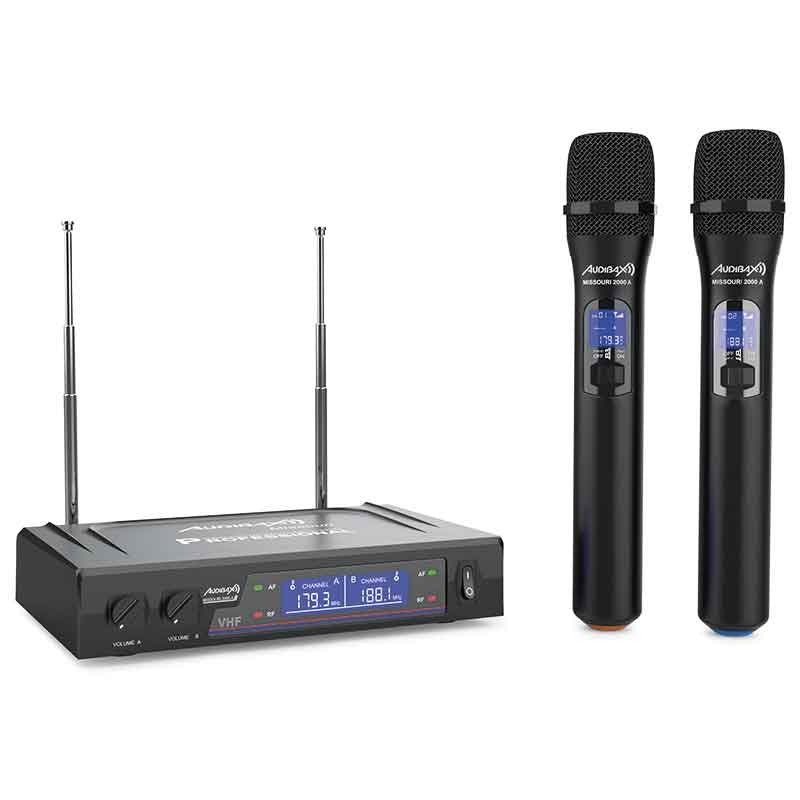 Audibax Missouri 2000 - Micrófono Inalámbrico Mano VHF Rango A - Tempo Shop