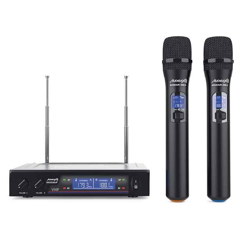 Audibax Missouri 2000 - Micrófono Inalámbrico Mano VHF Rango A - Tempo Shop