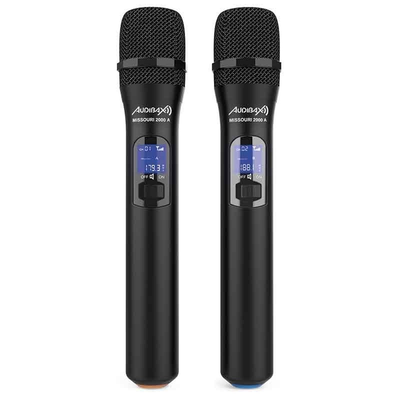 Audibax Missouri 2000 - Micrófono Inalámbrico Mano VHF Rango A - Tempo Shop