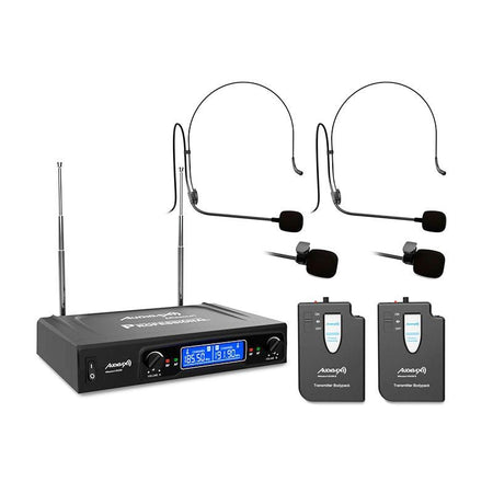 Audibax Missouri 2500 - 1 - Micrófono inalámbrico Profesional Doble Lavalier / Madona Frec. B - Tempo Shop