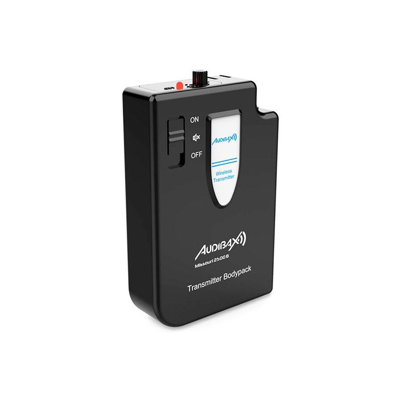 Audibax Missouri 2500 - 1 - Micrófono inalámbrico Profesional Doble Lavalier / Madona Frec. B - Tempo Shop