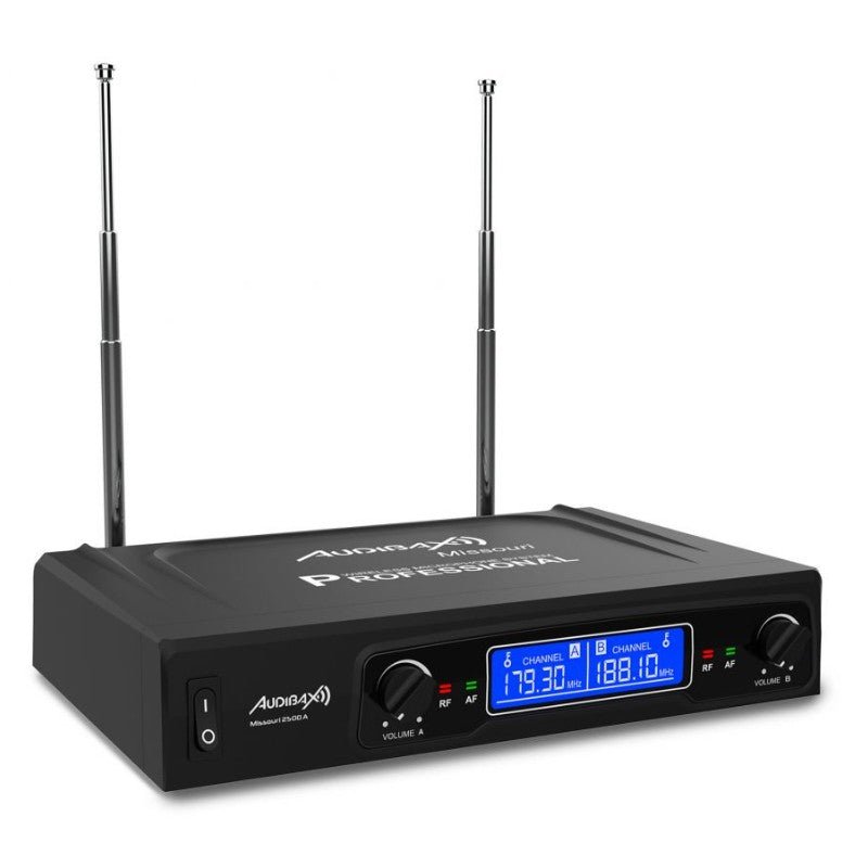 Audibax Missouri 2500 - Micrófono inalámbrico Profesional Doble Lavalier / Madona Frec. A - Tempo Shop
