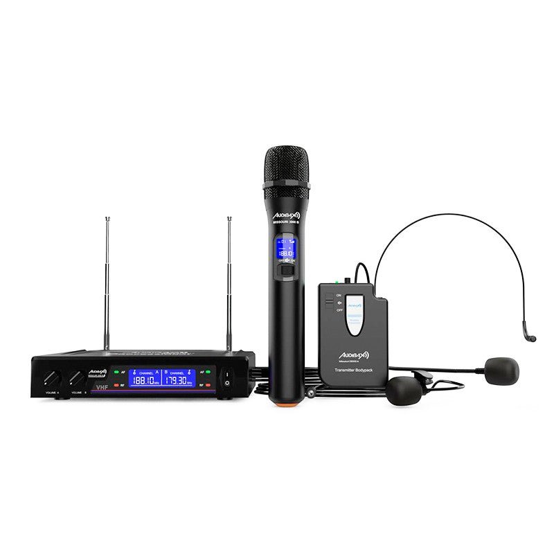 Audibax Missouri 3000 - Micrófono Inalámbrico Profesional Doble Mano / Diadema - Corbata - Tempo Shop