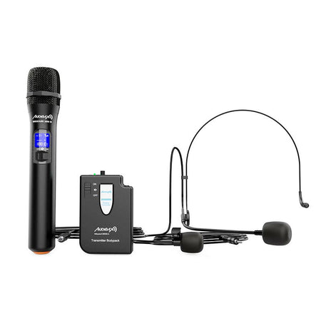 Audibax Missouri 3000 - Micrófono Inalámbrico Profesional Doble Mano / Diadema - Corbata - Tempo Shop