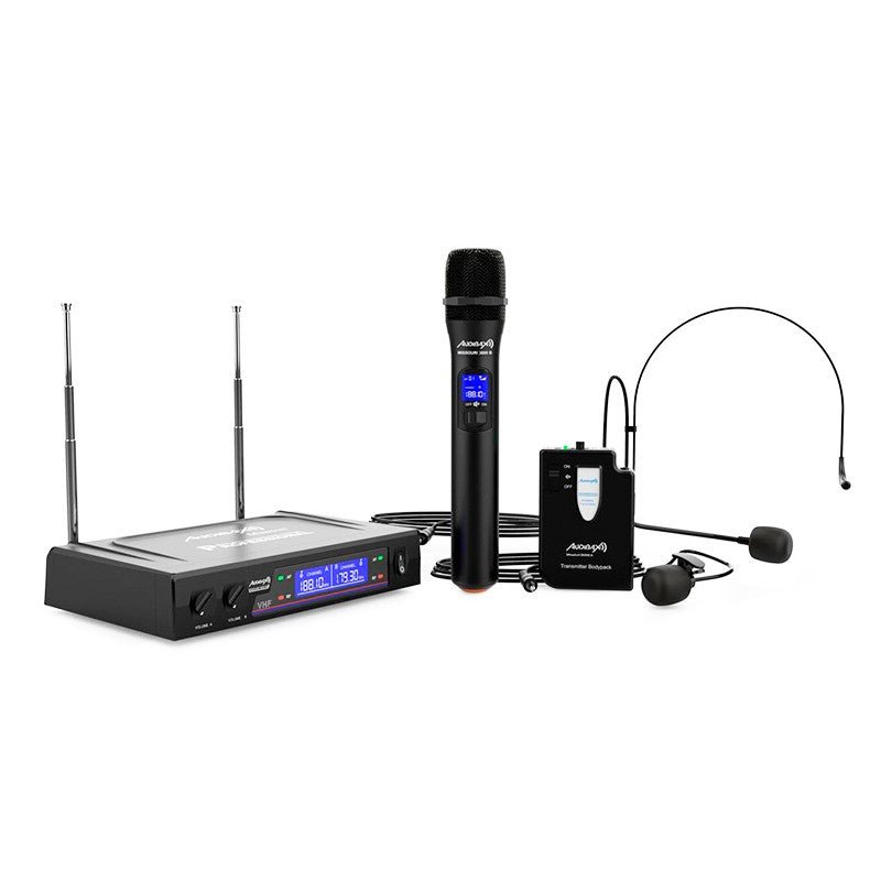 Audibax Missouri 3000 - Micrófono Inalámbrico Profesional Doble Mano / Diadema - Corbata - Tempo Shop