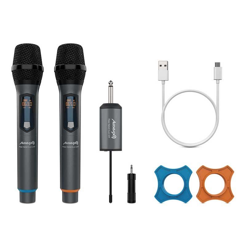Audibax Missouri Free Hand Dual UHF - Sistema de Micrófono Dinámico con Receptor Recargable - Tempo Shop