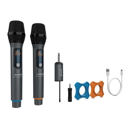 Audibax Missouri Free Hand Dual UHF - Sistema de Micrófono Dinámico con Receptor Recargable - Tempo Shop