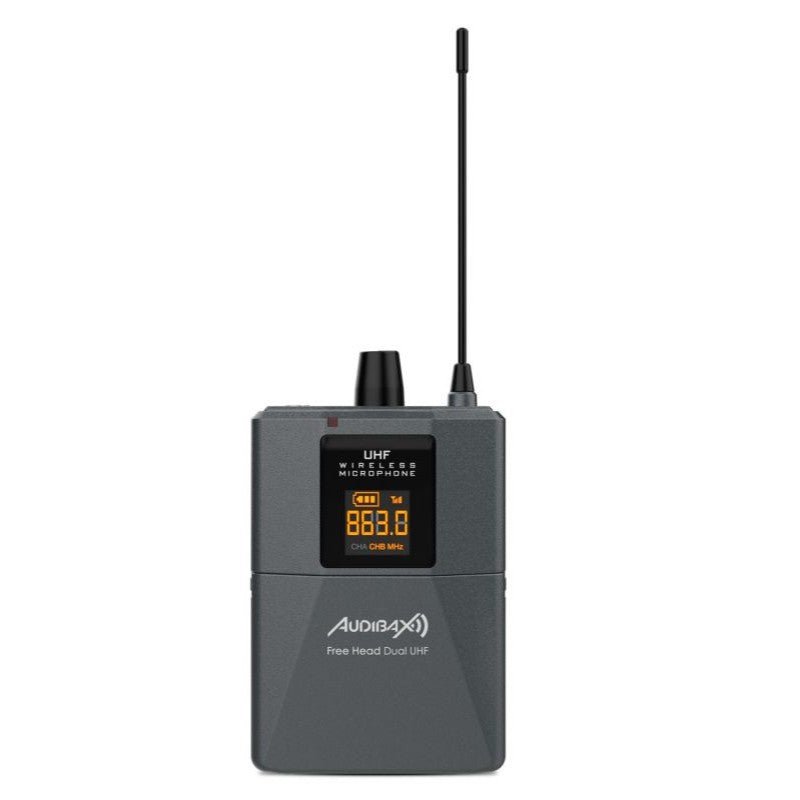 Audibax Missouri Free Head Dual UHF - Sistema de Micrófono de diadema con Receptor Recargable - Tempo Shop