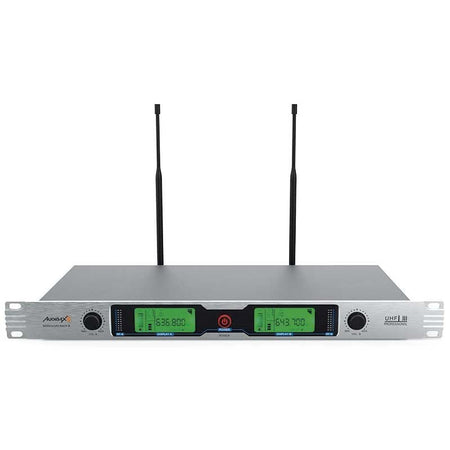 Audibax Missouri Rack B - Micrófono Inalámbrico Profesional UHF Doble de Mano Rack 19" - Tempo Shop